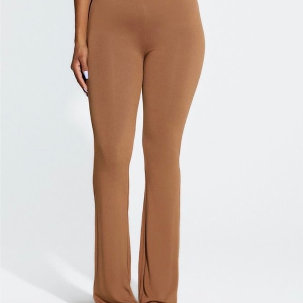 Flare pants (brown) - naked wardrobe